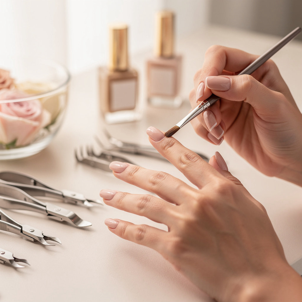 Champagne Nail Bar service menu showcasing luxury manicure and pedicure treatments in Santa Barbara